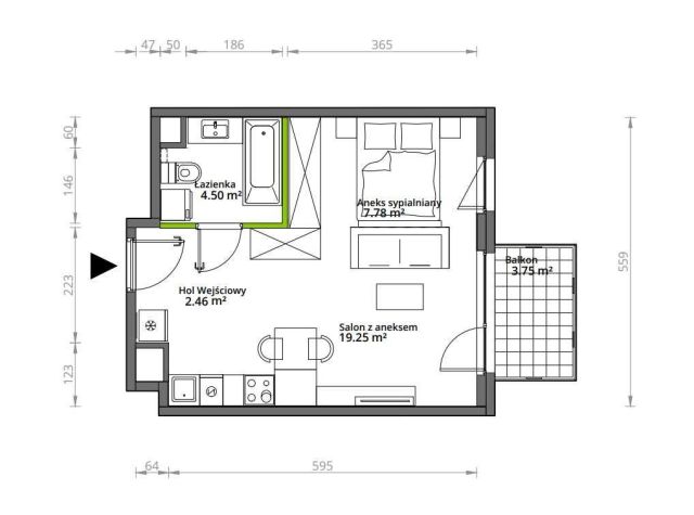 Mieszkanie 1-pokojowe Warszawa Praga-Południe, ul. Podskarbińska. Zdjęcie 1