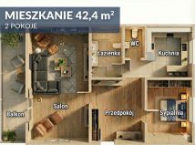 Mieszkanie 2-pokojowe Gdańsk Zaspa, ul. Pilotów. Zdjęcie 2