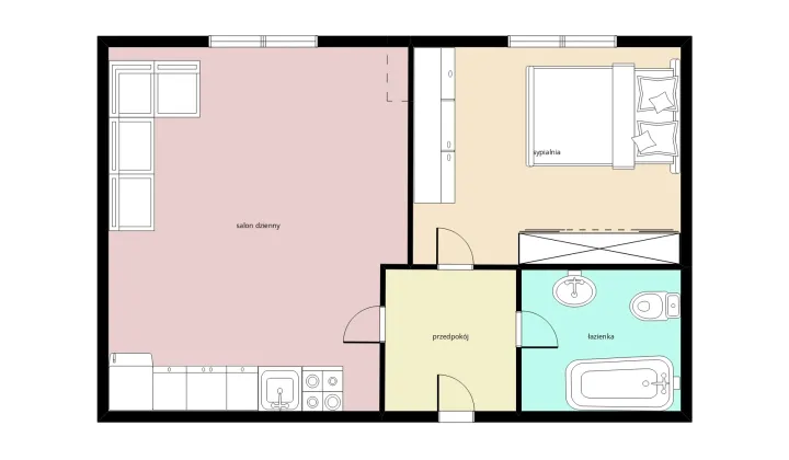 Mieszkanie 2-pokojowe Kraków Nowa Huta, os. Ogrodowe