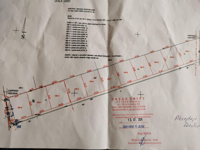 Działka budowlana Rusiec Rusiec-Kolonia, Rusiec Kolonia. Zdjęcie 1