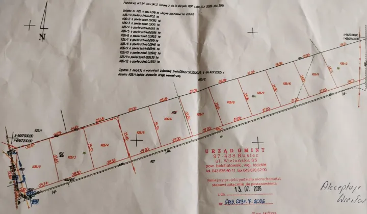 Działka budowlana Rusiec Rusiec-Kolonia, Rusiec Kolonia