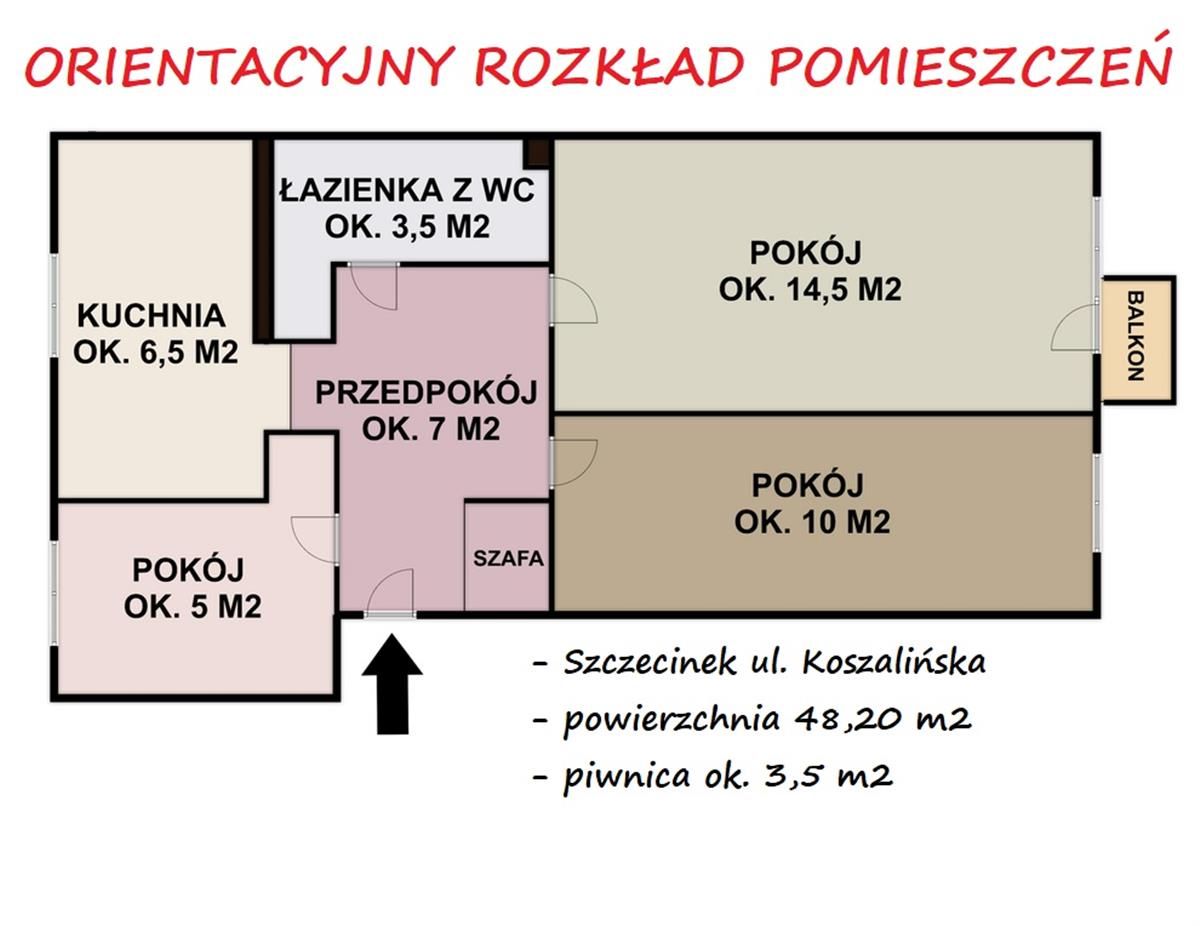 Mieszkanie 3-pokojowe Szczecinek, ul. Koszalińska. Zdjęcie 15
