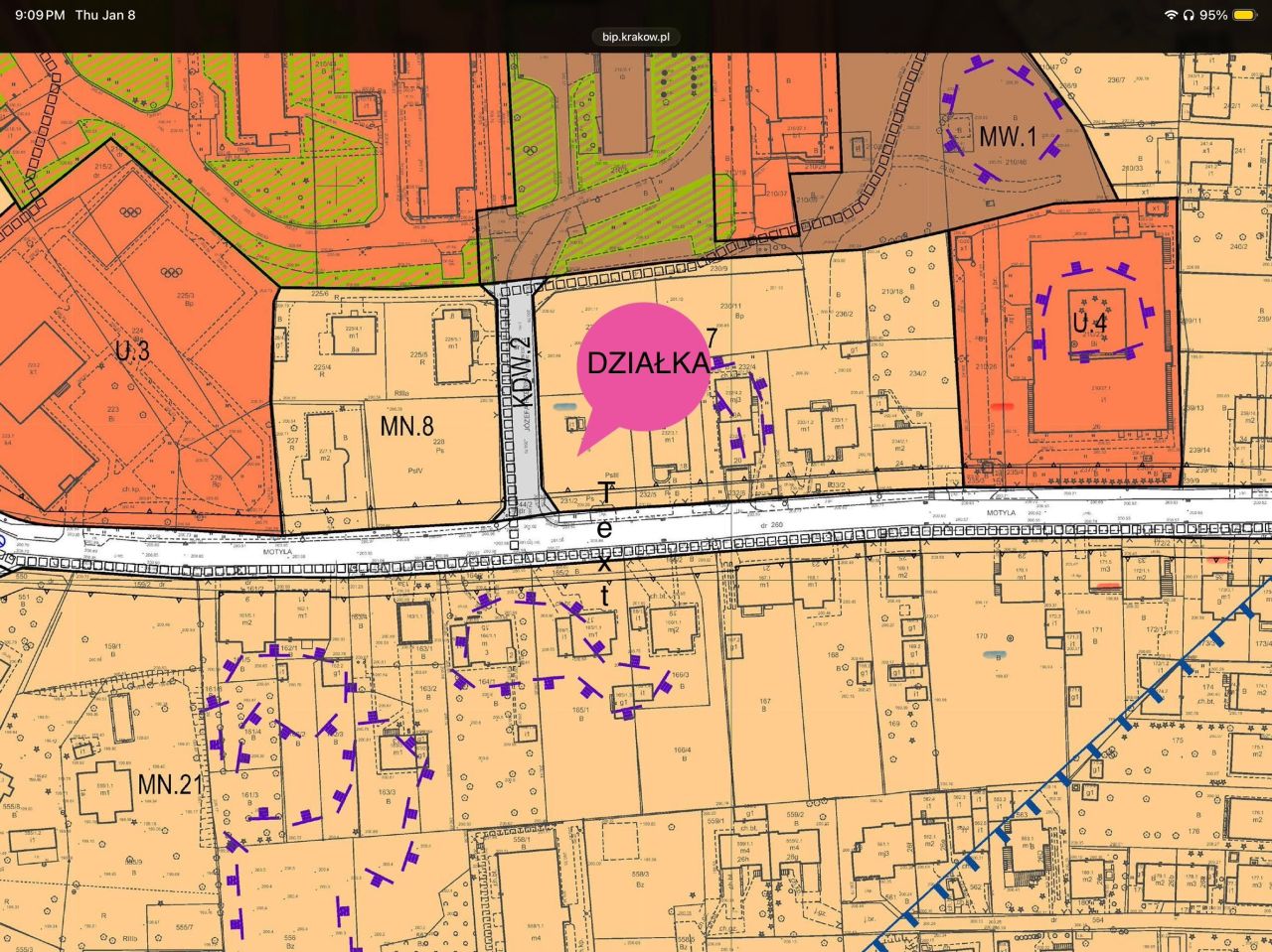 Działka budowlana Kraków Podgórze, ul. Motyla. Zdjęcie 5