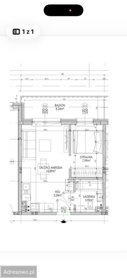Mieszkanie 2-pokojowe Grodzisk Mazowiecki Centrum, ul. Cegielniana. Zdjęcie 11