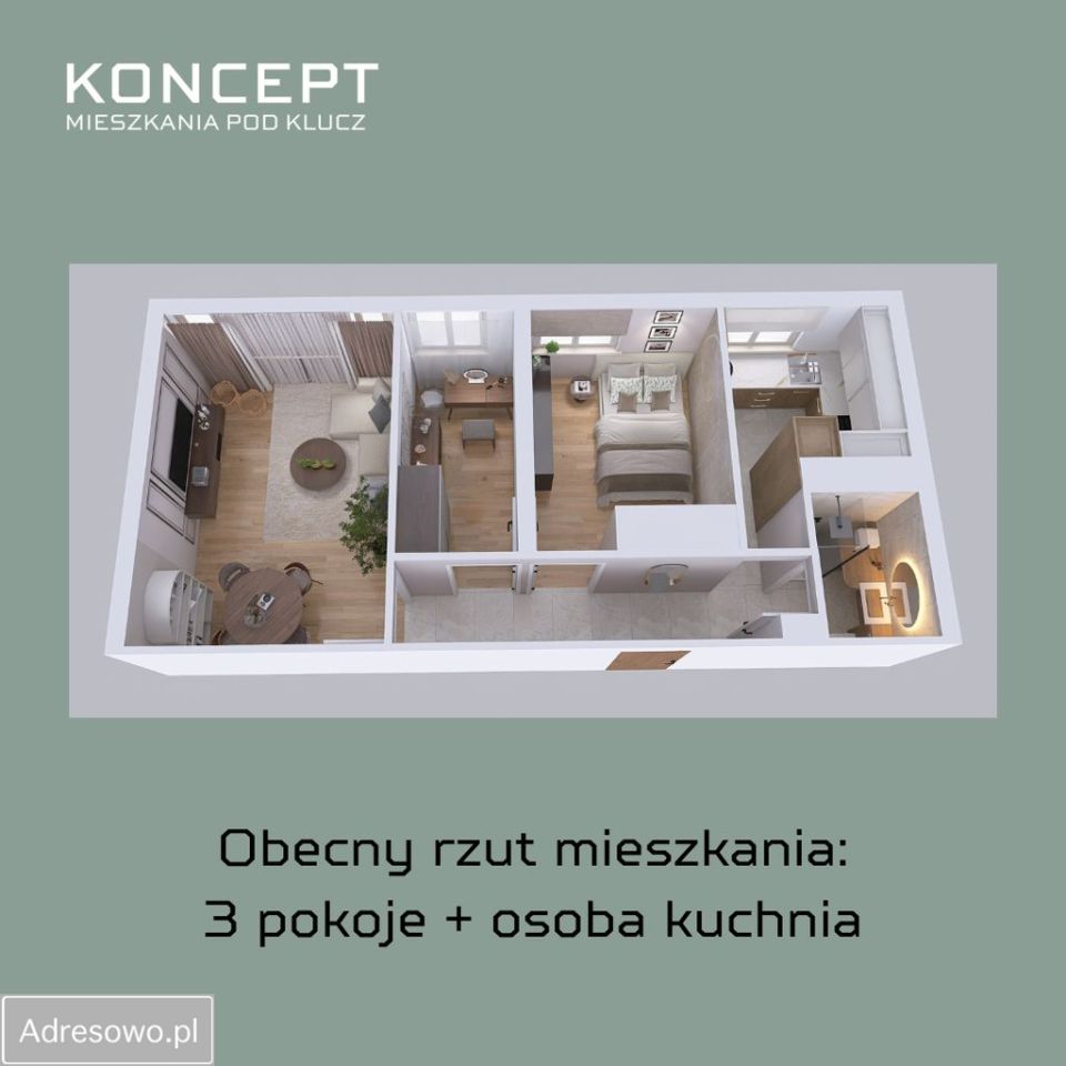 Mieszkanie 3-pokojowe Głogów. Zdjęcie 18