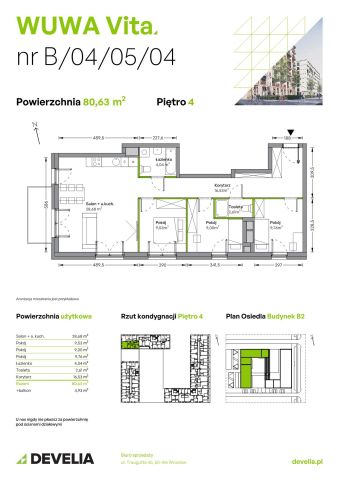 Mieszkanie 4-pokojowe Wrocław Żerniki, ul. Tadeusza Brzozy. Zdjęcie 6