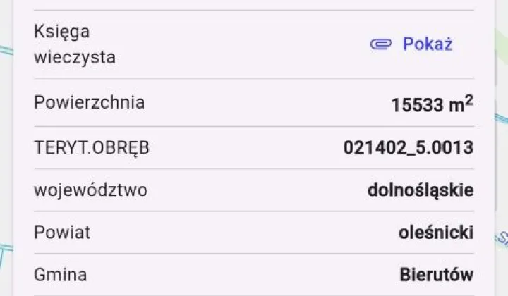 Działka rolna Wszechświęte