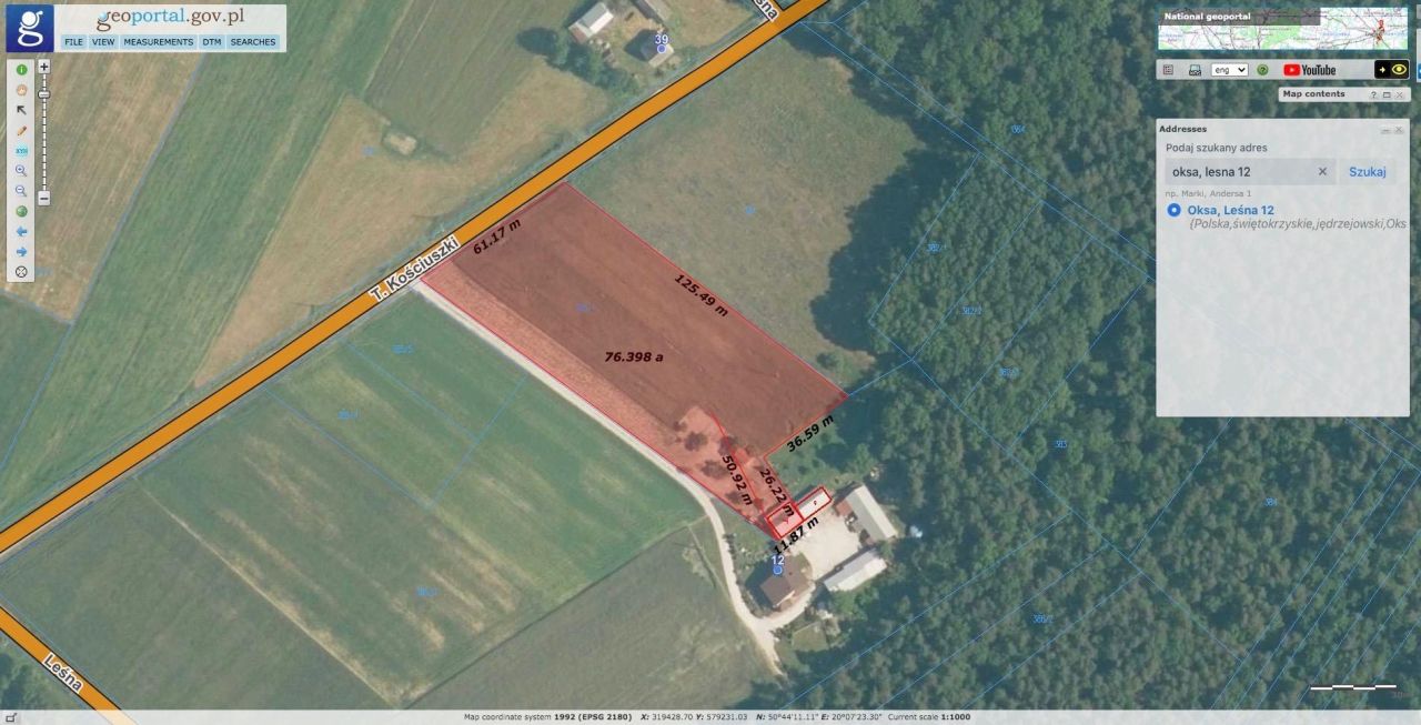 Działka budowlana Oksa, ul. Leśna. Zdjęcie 12