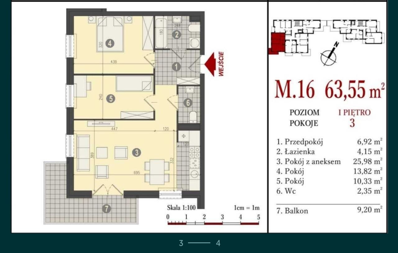 Mieszkanie 3-pokojowe Olecko. Zdjęcie 8
