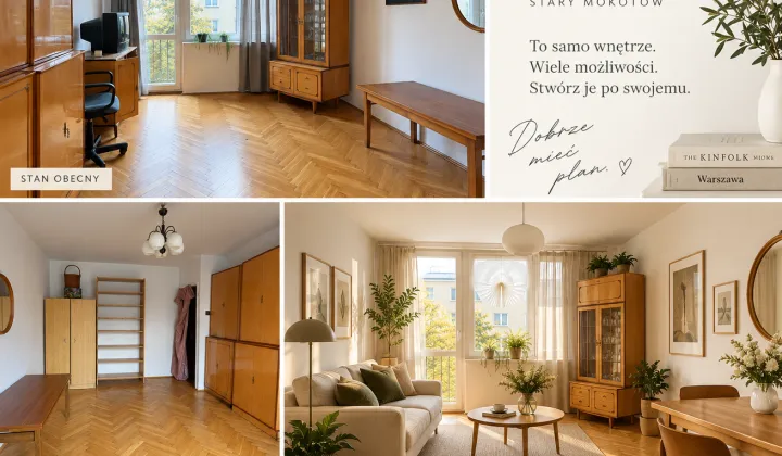 Mieszkanie 2-pokojowe Warszawa Mokotów, ul. Tadeusza Rejtana