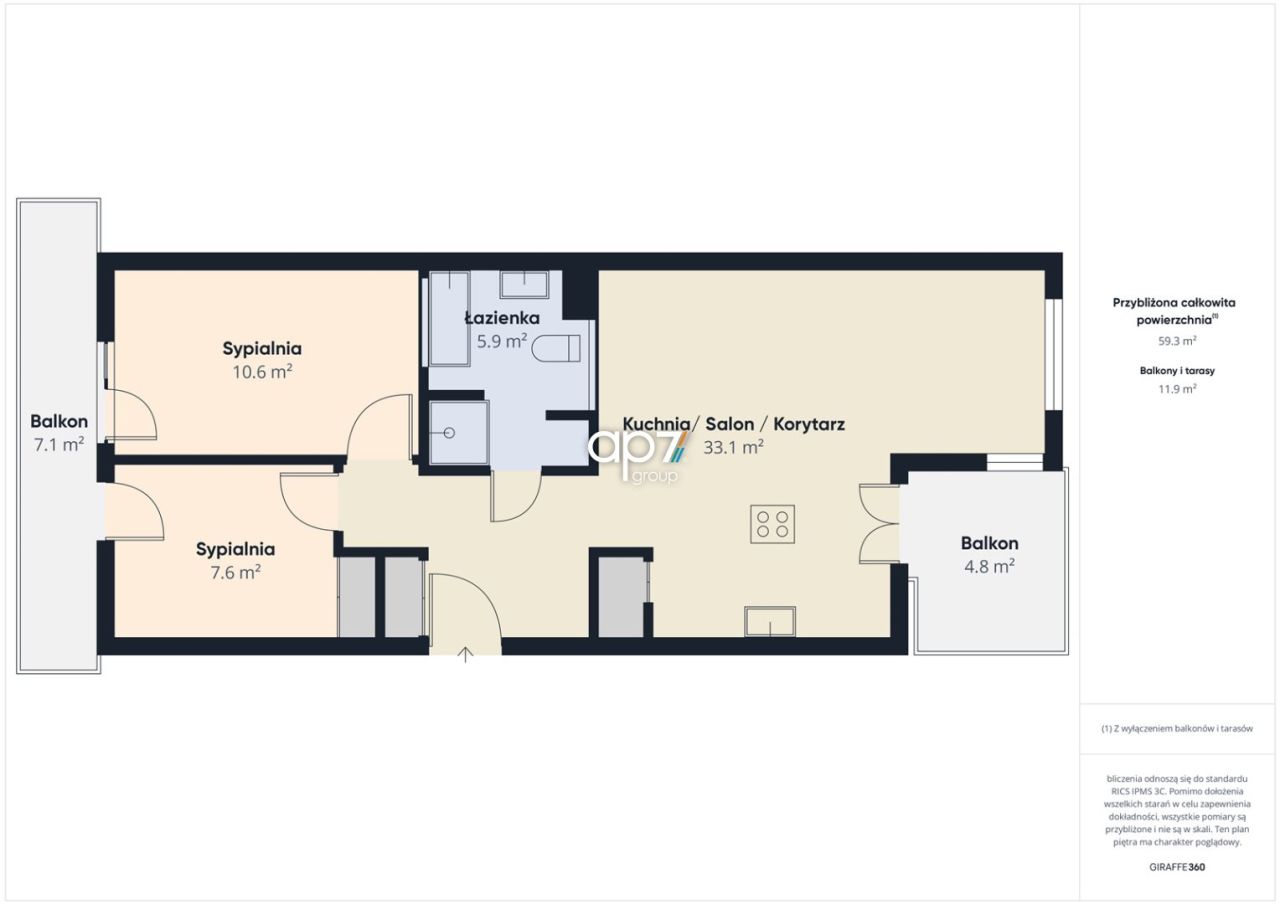 Mieszkanie 3-pokojowe Kraków Czyżyny. Zdjęcie 19