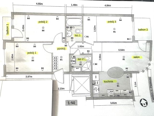Mieszkanie 4-pokojowe Wrocław Plac Grunwaldzki, wyb. Ludwika Pasteura. Zdjęcie 12