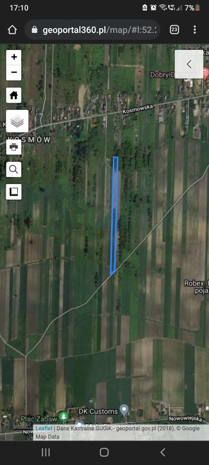 Działka rolna Borzęcin Duży Kosmów, ul. Kosmowska. Zdjęcie 2