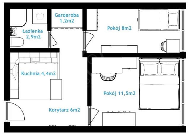 Mieszkanie 2-pokojowe Wrocław, pl. Powstańców Śląskich. Zdjęcie 8