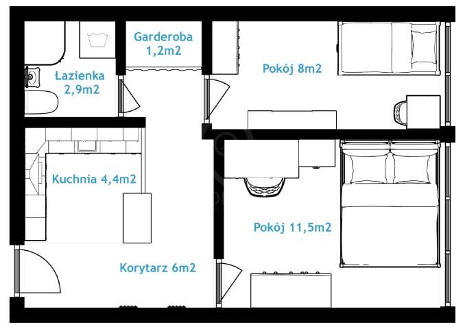 Mieszkanie 2-pokojowe Wrocław, pl. Powstańców Śląskich. Zdjęcie 8