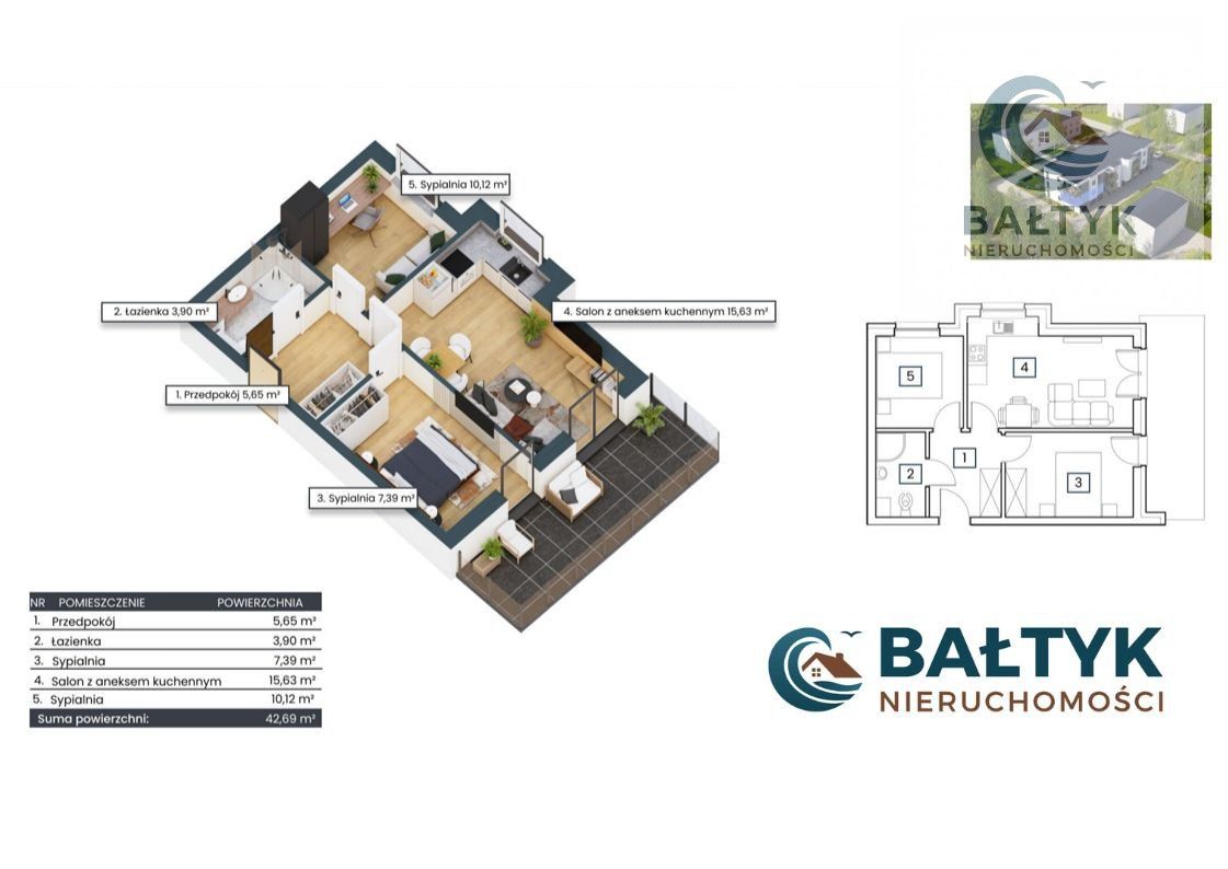 Mieszkanie 3-pokojowe Gdańsk Sobieszewo, ul. Kwiatowa. Zdjęcie 9