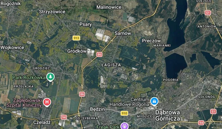 Działka inwestycyjna Będzin Łagisza, Stachowe/Magazynowa