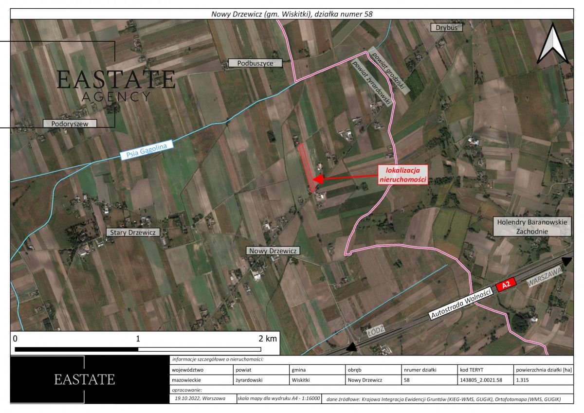 Działka rolna Nowy Drzewicz. Zdjęcie 5
