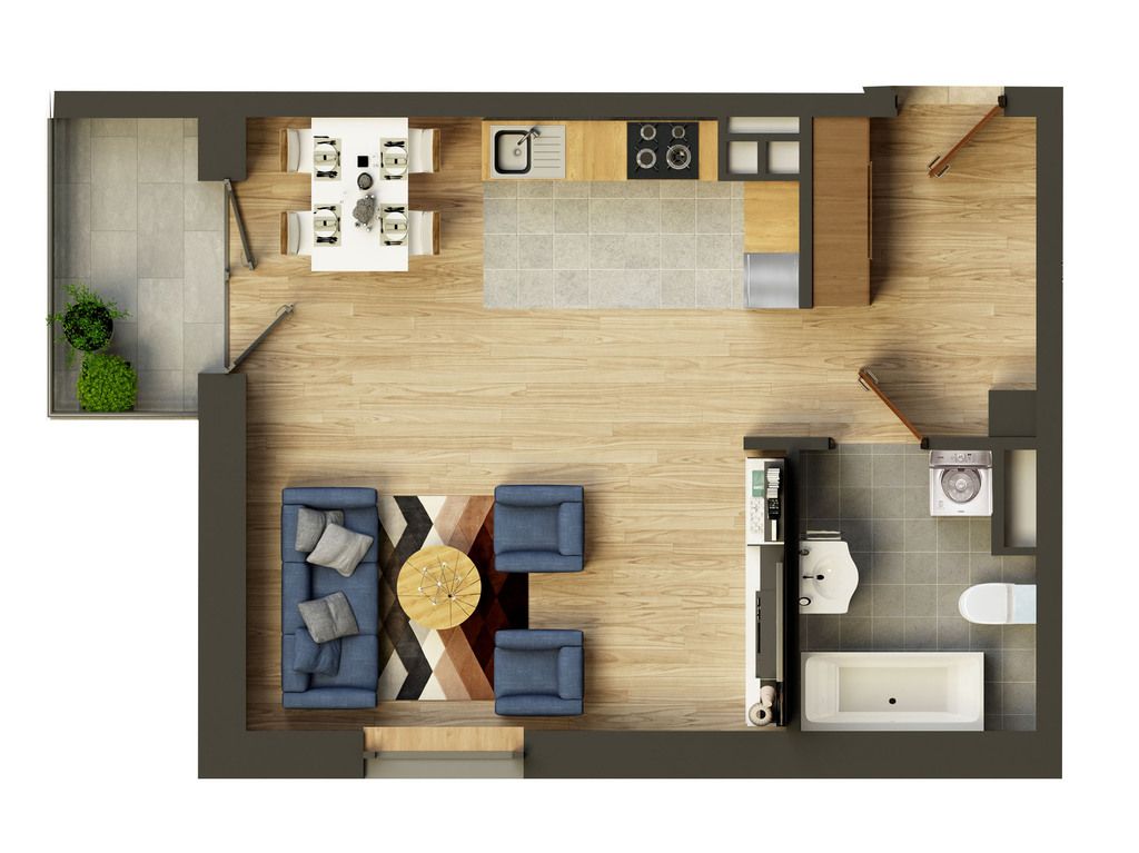 Mieszkanie 1-pokojowe Rzeszów, ul. Eugeniusza Kwiatkowskiego. Zdjęcie 5