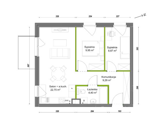 Mieszkanie 3-pokojowe Wrocław Ołtaszyn, ul. Orawska. Zdjęcie 8