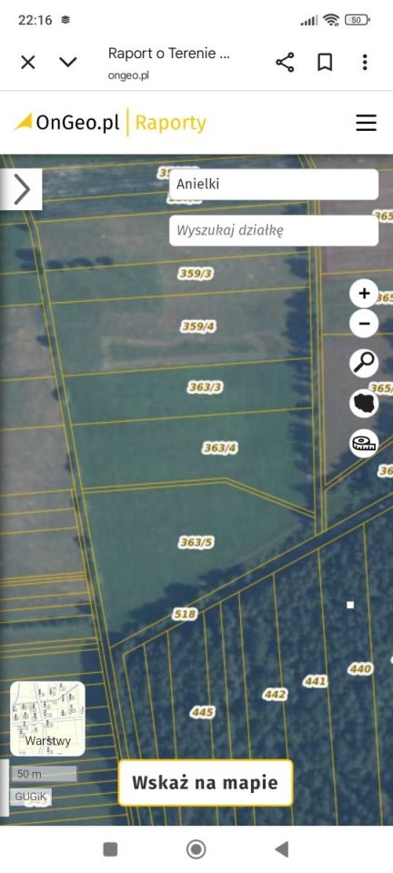 Działka rolna Wygnanka Anielki. Zdjęcie 4