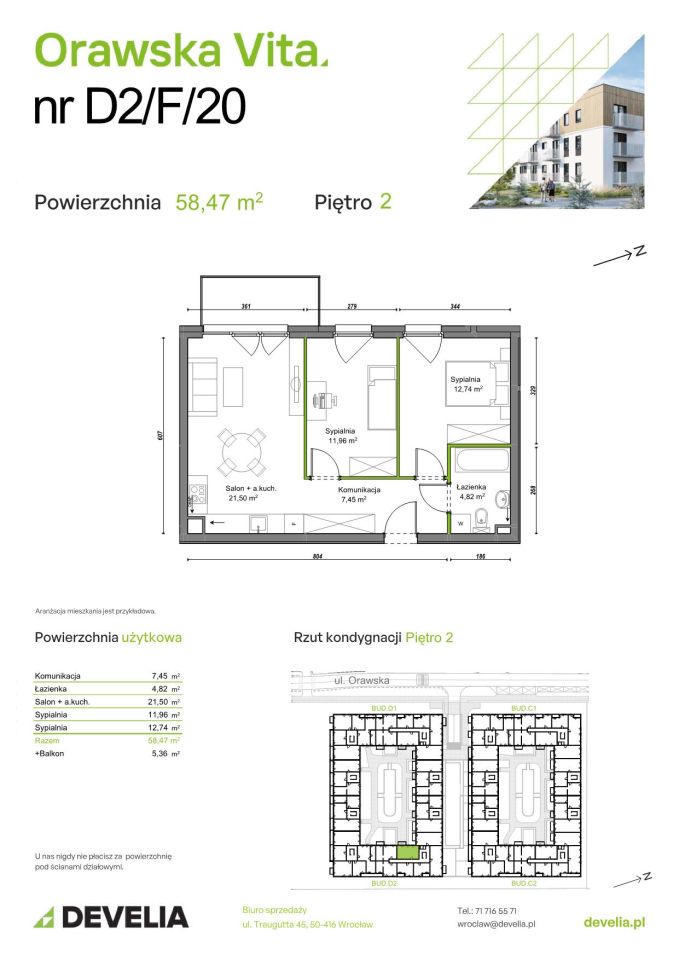 Mieszkanie 3-pokojowe Wrocław Ołtaszyn, ul. Orawska. Zdjęcie 8