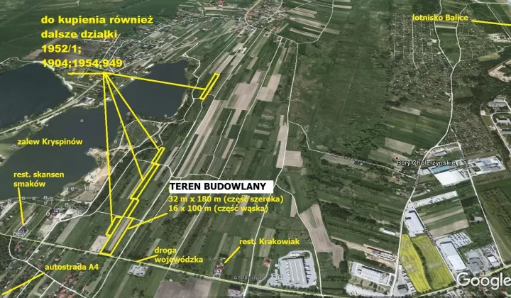 Działka inwestycyjna Kryspinów