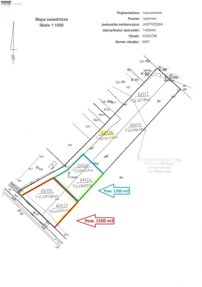 Działka budowlana Kozłów. Zdjęcie 2