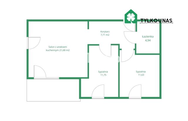 Mieszkanie 3-pokojowe Gdańsk, ul. Kasztanowa. Zdjęcie 16