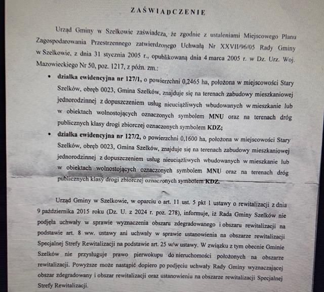 Działka budowlana Stary Szelków. Zdjęcie 2