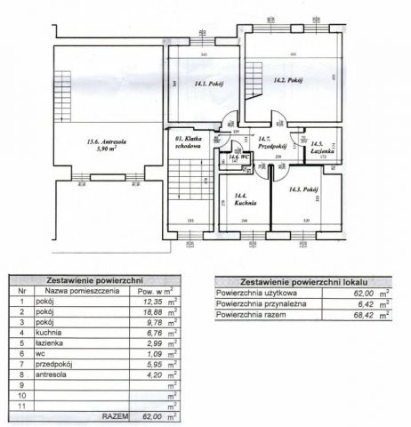 Mieszkanie 3-pokojowe Tuchola, ul. Pocztowa. Zdjęcie 1