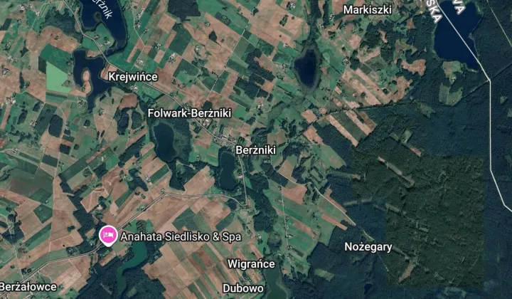 Działka rolna Berżniki