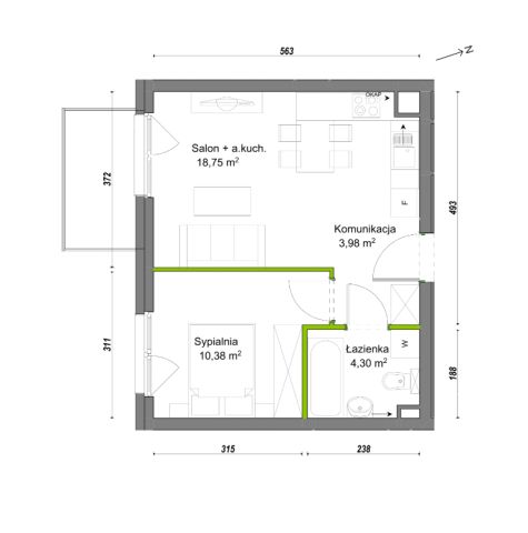 Mieszkanie 2-pokojowe Wrocław Ołtaszyn, ul. Orawska. Zdjęcie 8