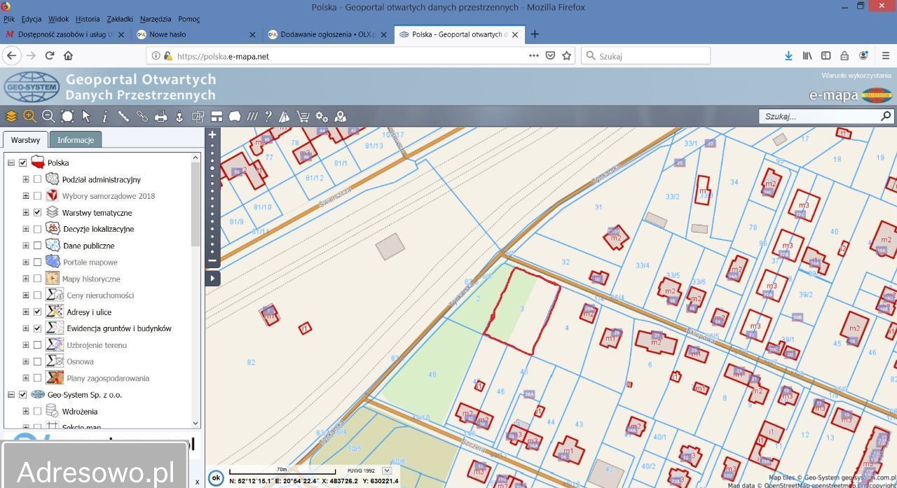 Działka Warszawa Włochy, ul. Sklepowa