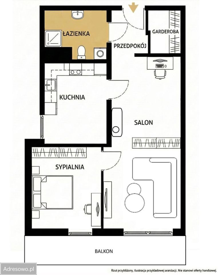 Mieszkanie 2-pokojowe Wrocław Wojszyce, ul. Jarosława Iwaszkiewicza. Zdjęcie 19