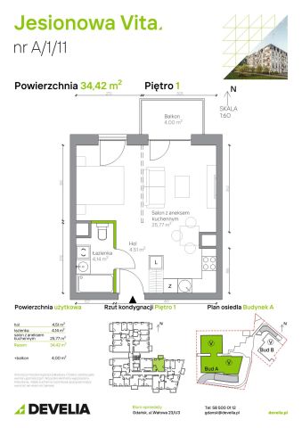 Mieszkanie 1-pokojowe Gdańsk Wrzeszcz, ul. Jesionowa. Zdjęcie 6