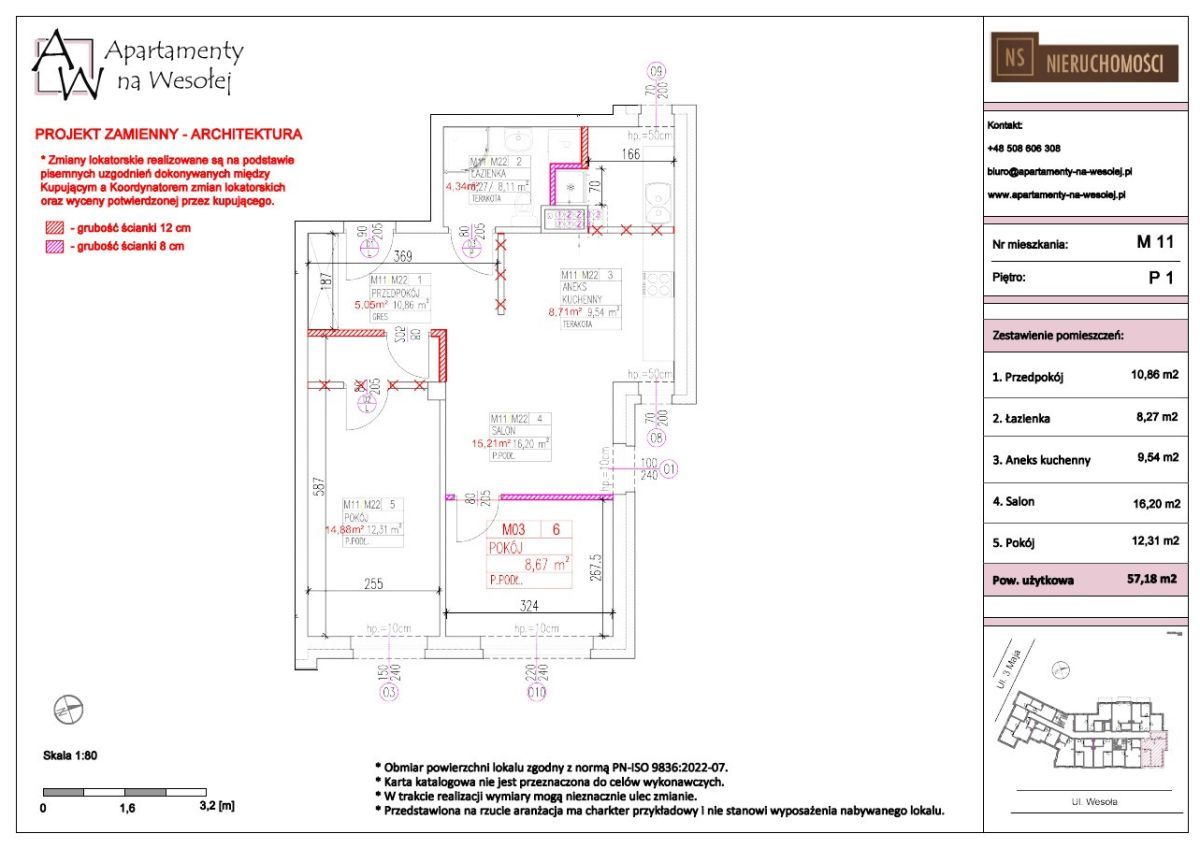 Mieszkanie 3-pokojowe Pruszków, ul. Wesoła. Zdjęcie 18