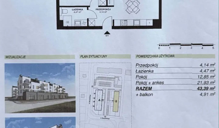 Mieszkanie 2-pokojowe Krosno Odrzańskie, ul. Baczyńskiego