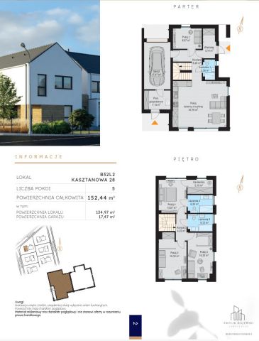 bliźniak, 5 pokoi Szczodre, ul. Kasztanowa. Zdjęcie 1