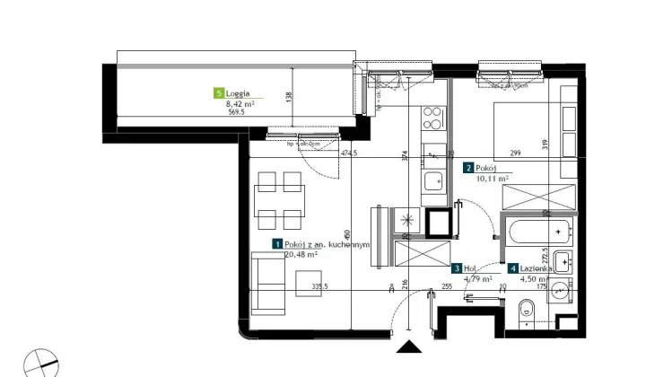 Mieszkanie 2-pokojowe Warszawa Bemowo, ul. Szeligowska