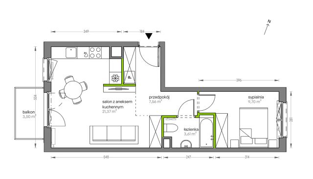 Mieszkanie 2-pokojowe Kraków Płaszów, ul. Myśliwska. Zdjęcie 25