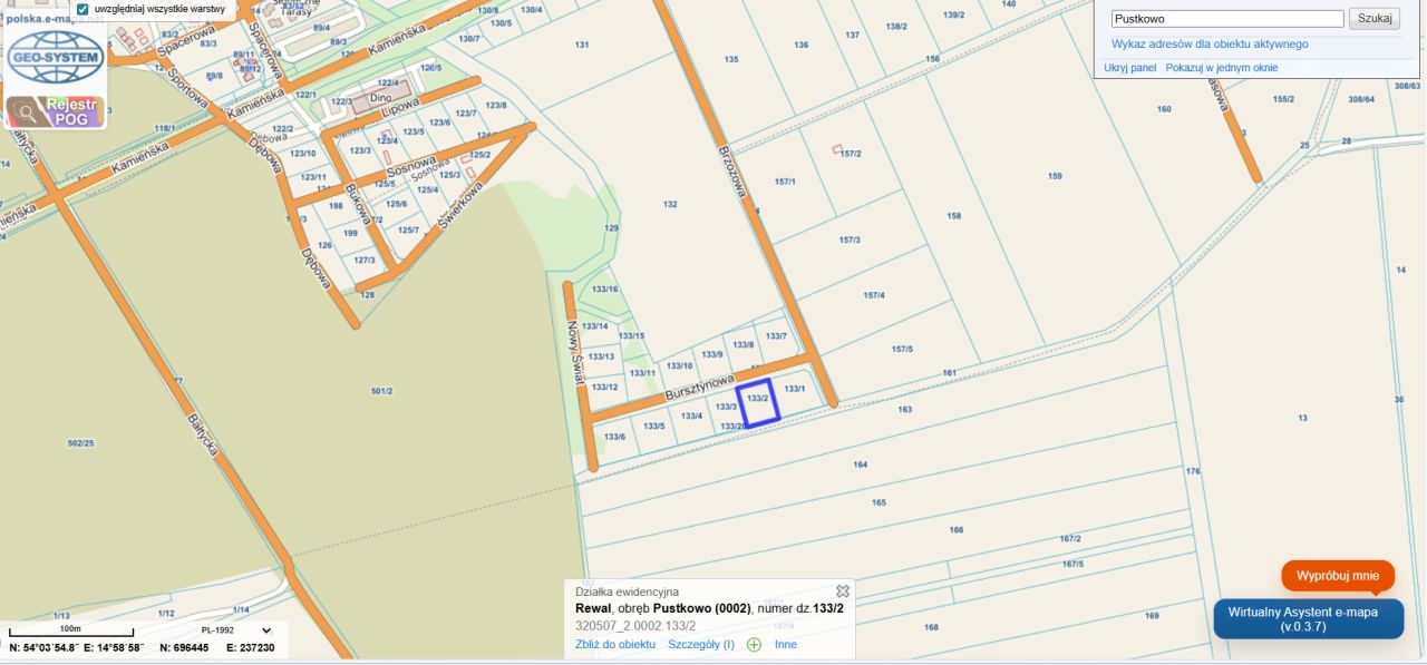 Działka rekreacyjna Pustkowo, ul. Bursztynowa. Zdjęcie 1