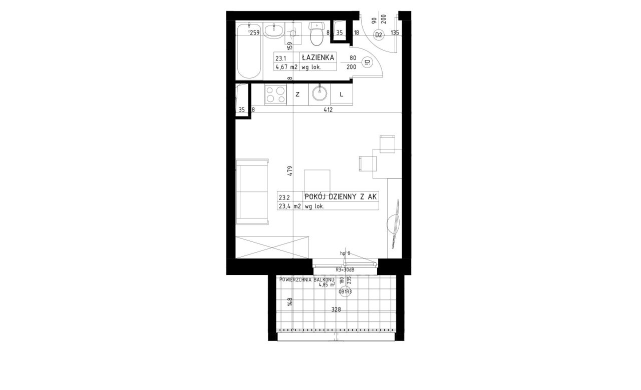 Mieszkanie 1-pokojowe Lublin Dziesiąta, ul. Wyścigowa. Zdjęcie 7