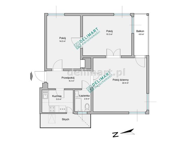 Mieszkanie 3-pokojowe Sanok Błonie, ul. Ogrodowa. Zdjęcie 17