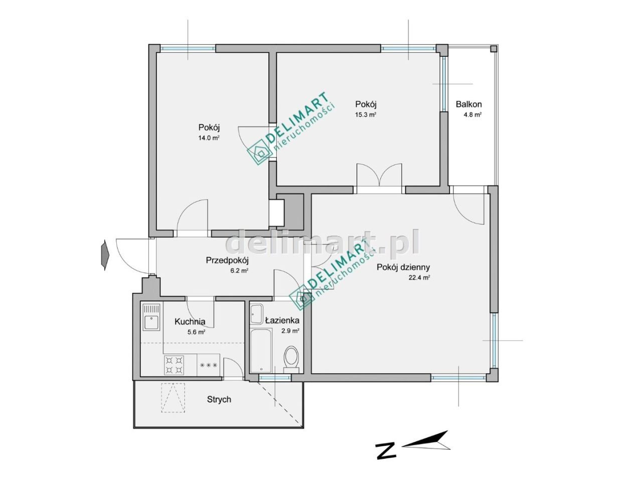 Mieszkanie 3-pokojowe Sanok Błonie, ul. Ogrodowa. Zdjęcie 17