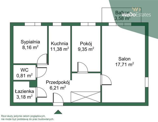 Mieszkanie 3-pokojowe Warszawa Gocław, ul. Władysława Umińskiego. Zdjęcie 19