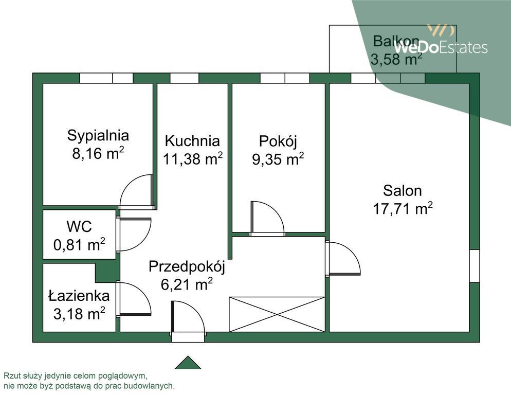 Mieszkanie 3-pokojowe Warszawa Praga-Południe, ul. Władysława Umińskiego. Zdjęcie 19