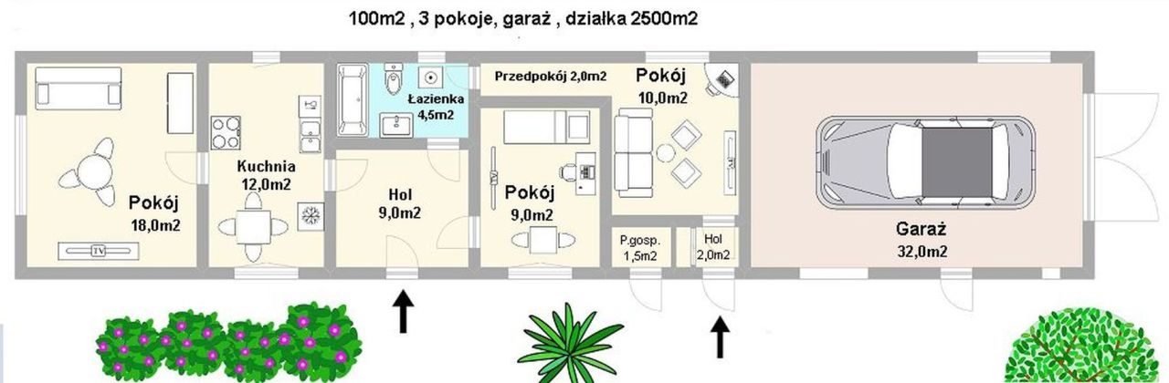 dom wolnostojący, 3 pokoje Trzebnica. Zdjęcie 3