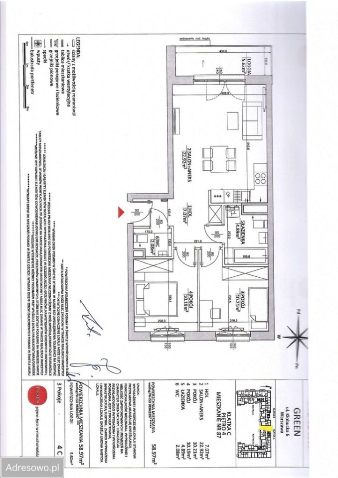 Mieszkanie 3-pokojowe Warszawa Ursynów, ul. Kłobucka. Zdjęcie 22