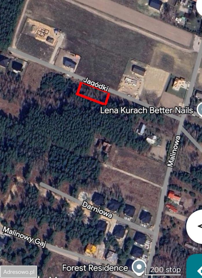 Działka budowlana Mieszkowo, ul. Jagódki